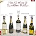 Wine Stopper & Champagne Stopper All In One - Patented Seal, Preserves Bubbles & Taste for Prosecco, White and Red Wines. 1 Pro Grade Evan James Bottle Stopper With Hanging Gift Box