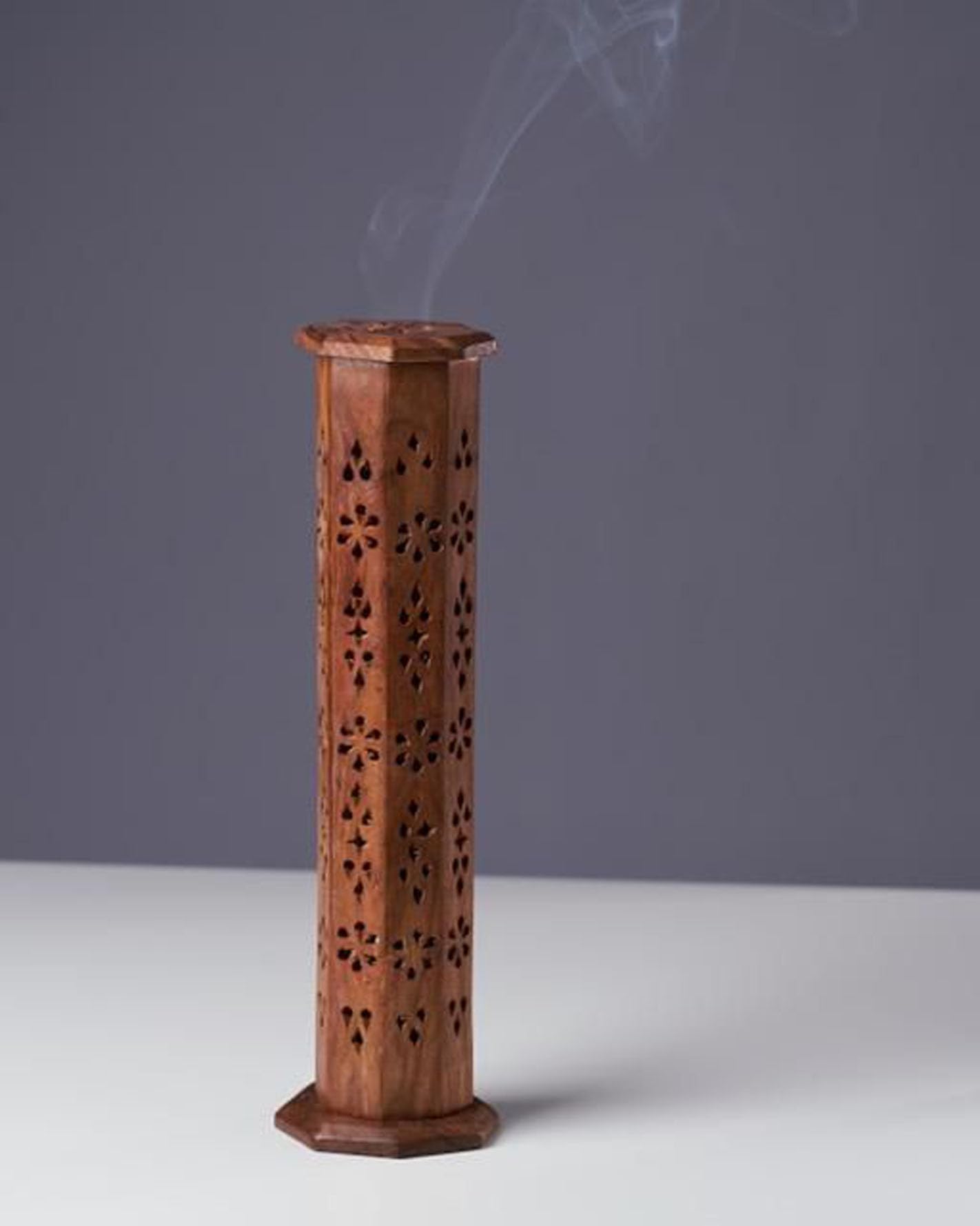 Durga Handicraft Point Carver Sheesham Wood/Square Tower Shaped Incense Stick Holder Dhoop Holder/Agarbatti Box(Brown) Colour (B0CPC5P3R1) Amazon Price History, Amazon Price Tracker