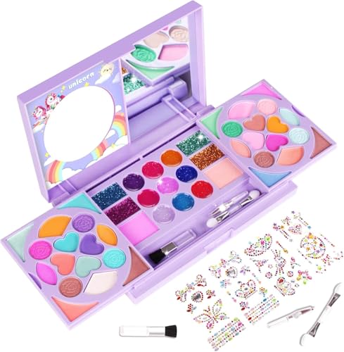 Tomons Maquillaje para niñas, Lavable, Real, Seguridad Probada, maletin Maquillaje niñas con...