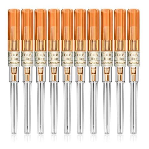 SUMPIGGER Catheter Piercing Needles 10Pcs 14 Gauge Ear Nose Piercing Needles IV Catheter Needles for Piercing Cleaned Body Tattoo Tools Piercing Kit Piercing Supplies