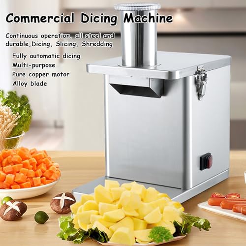 Cortadora eléctrica comercial de vegetales y frutas 3 en 1 acero inoxidable miniatura 6