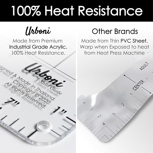 Image of (Upgraded - XL Size) Tshirt Ruler Guide Vinyl Alignment - Shirt Measurement Tool Placement Center Design, DTF Template, Left Chest Logo, Accessories for Cricut, Heat Press Sublimation Iron on HTV