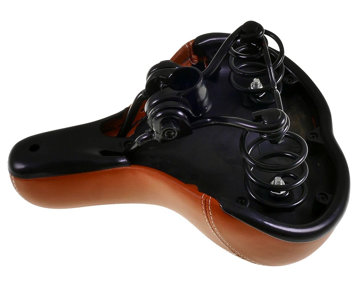 Selle Vélo En Cuir De Vache Avec 3 Ressorts – Confort Ergonomique Pour VTT, Route Et Balades
