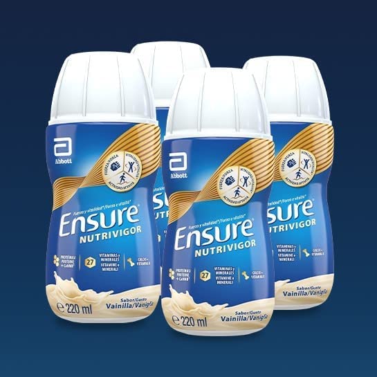 Ensure Advance Formula Nutrivigor Integratore Alimentare Pronto da Bere, Multivitaminico, 27 Vitamine e Minerali, Integratore Alimentare con Proteine, Calcio e HMB, Confezione 4x220 ml, Gusto Vaniglia - Image 3