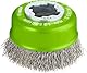 Bosch Professional 1x Gewellte Topfbürste Clean (für Inox, X-LOCK, rostfrei, Ø 75 mm, Drahtstärke 0,3 mm, für Ø125 mm, Zubehör Winkelschleifer)