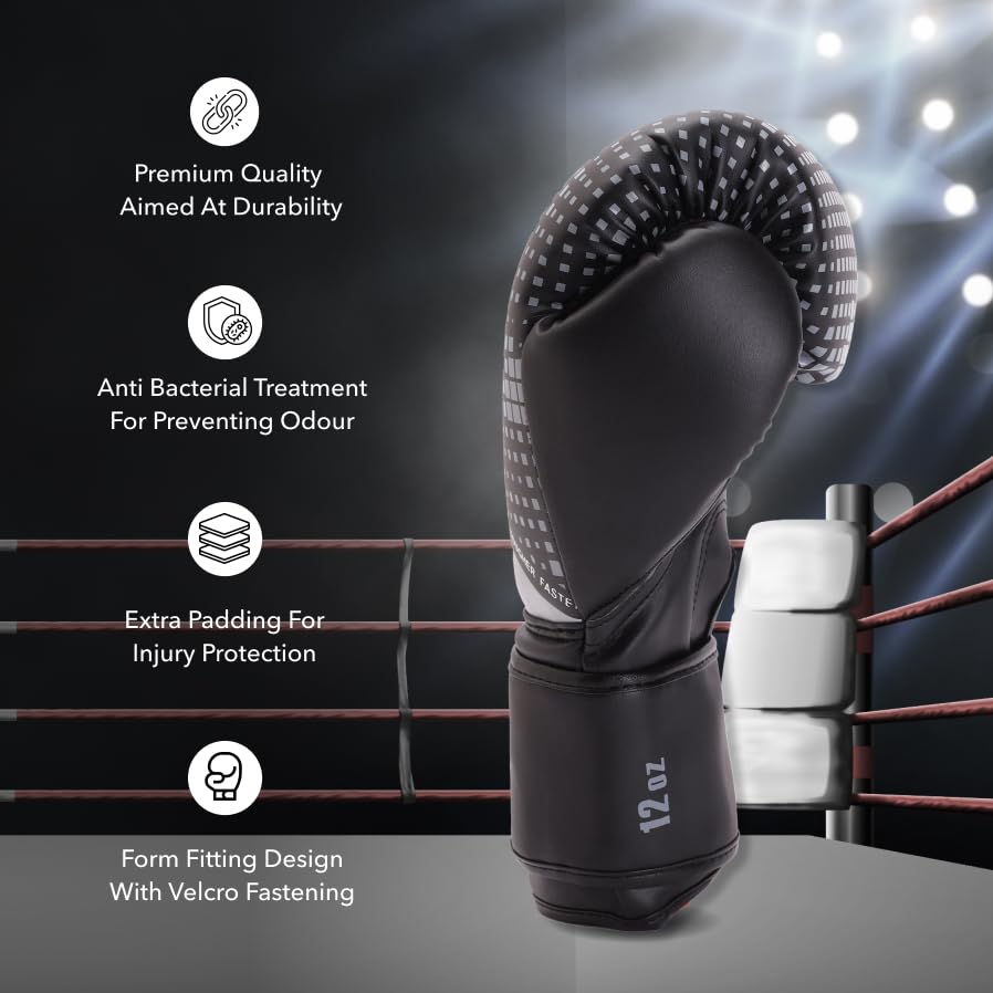 Image of Cult Premium Leather Boxing Gloves for Men & Women - 8 Oz High-Density PU Padding, Wrist Support & Antimicrobial Lining - Ideal for Boxing, Kickboxing, Muay Thai & MMA - Grey