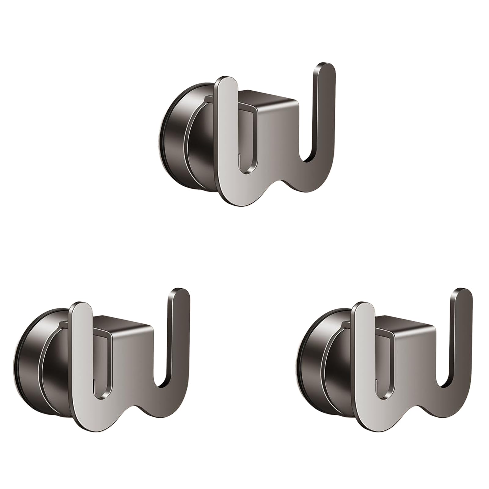 Ailan 3 Pack Bathroom Slipper Holder,Waterproof U-Shape Wall Mounted Shoe Rack,Space Saving Wall Shoe Organizer, Adhesive Slipper Hook for Bathroom, Bedroom,Grey (Suction Cup)