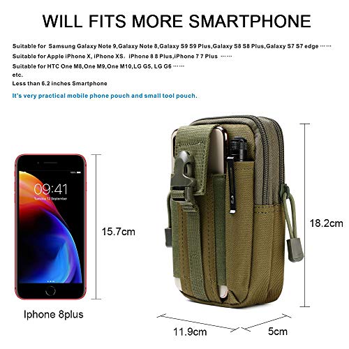 flintronic® Tactical Waist Bag / Military Compact Belt Bag / Multi-Functional Bum Bag with Carabiner for Camping, Hiking, Cycling, Climbing and Travelling, m - Image 3