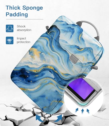 Image of MoKo 9-11 Inch Tablet Sleeve Bag Handle Carrying Case with Shoulder Strap Fits iPad Pro /Air /A16 11 inch,iPad 10th 10.9,i-Pad 9 /8 /7th 10.2,iPadAir 5 /4th 10.9,i-Pad 9.7,Tab S8 /S9 11 inch, Cloudy Blue