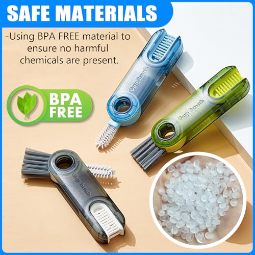 Image of Cup Lid Gap Cleaning Brush 3PCS Bottle Brushes 3 in 1 Cup Lid Gap Cleaner Crevice Cleaning Brush Home Kitchen Crevice Cleaning Tools (3PCS Style 4)