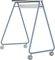 Vista 6 de Vibe 55'' Interactive Whiteboard Portable Stand, Four Lockable Wheels, Sleek Design for The Modern Office or Classroom (Blue)