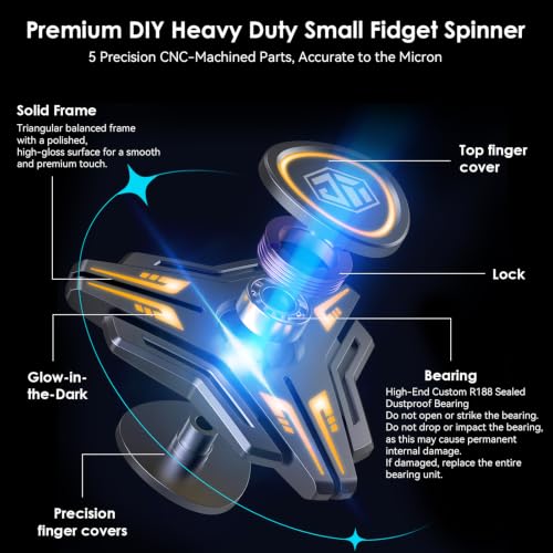 Image of INNOPLUS Fidget Spinner, Fidget Spinners for Adult, Fidget Spinners Cool, Fidget Light Up Spinner for Teens, Stress Anxiety ADHD Relief Figets Toy, Metal Finger Hand Spinner Toy with Luminous Light
