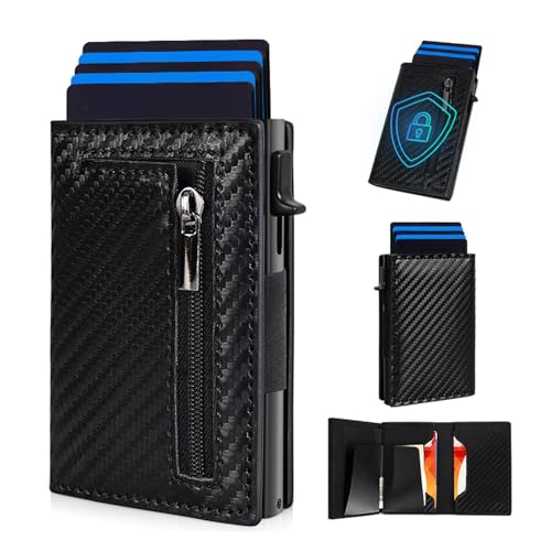 Yunrui portafoglio bluvella, porta carte da uomo in lega di