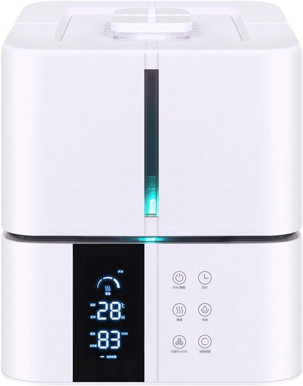 Domésticos Humidificadores Humidificador ultrasónico silencioso, humidificadores de 5 l for el hogar del Dormitorio del bebé, Temporizador de 1 a 8 Horas y Apagado automático sin Agua