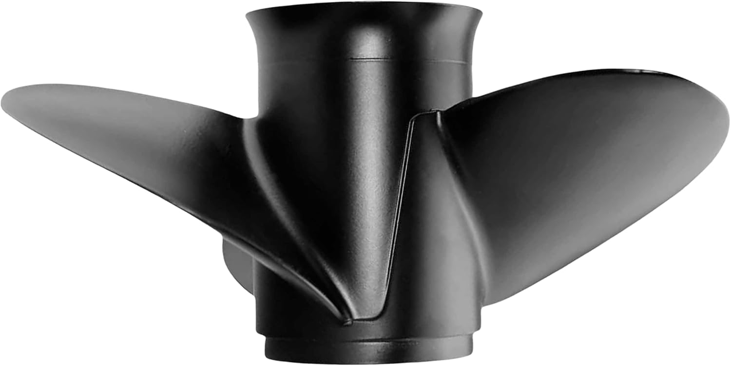 58100-90J21-019 14 X 21 Inch 3 Blades 15 Spline Tooth RH Rotation Propeller for Suzuki DF90 DF100 DF115 DF140 Aluminum Alloy Boat Prop with Hub Kit