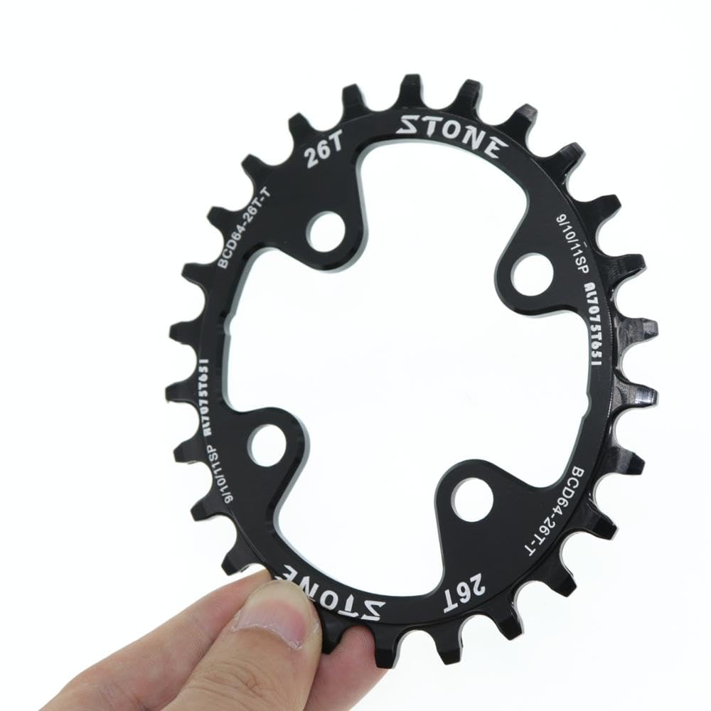 Platos para Bicicletas 1 Uds 64BCD Ovalado Redondo 22T 24t 26t 28T MTB Bicicleta reemplazar Placa de Dientes Rueda Dentada Interna Unisex