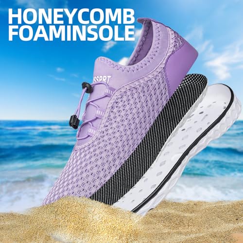Image of DOUSSPRT Women's Water Shoes Quick Dry for Beach Swim Pool Fishing | Adult Breathable Summer Walk Aqua Sandals for River Athletic Boating Kayaking Diving Sport