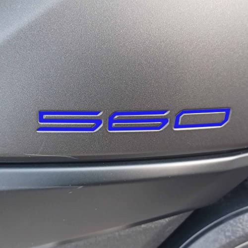labelbike - 3 Stickers Motorcycle Scooter Writing 560 Compatible with Yamaha TMAX 560 2020-2021 Blue