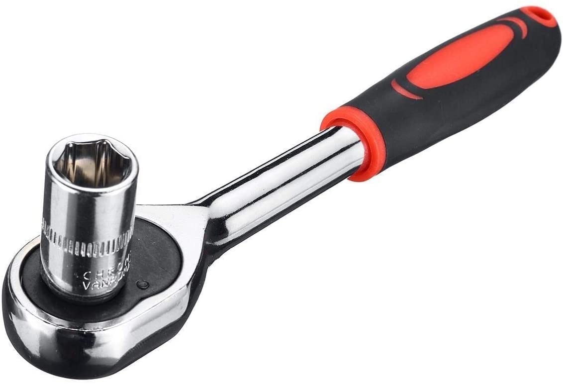 Llaves de Vaso Llaves de Carraca Juego de Herramientas manuales combinadas de Varilla de extensión con Llave de trinquete de 1/4 Pulgadas, 12 Piezas 1011