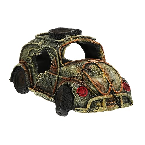 Amosfun Fish Tank Car Decoration Desktop Decoration Old Model Cars Truck Ornaments Aquarium Landscape Ornament Car Crafts Tablescape Decor Fish Tank Landscape Container Resin Classic Cars