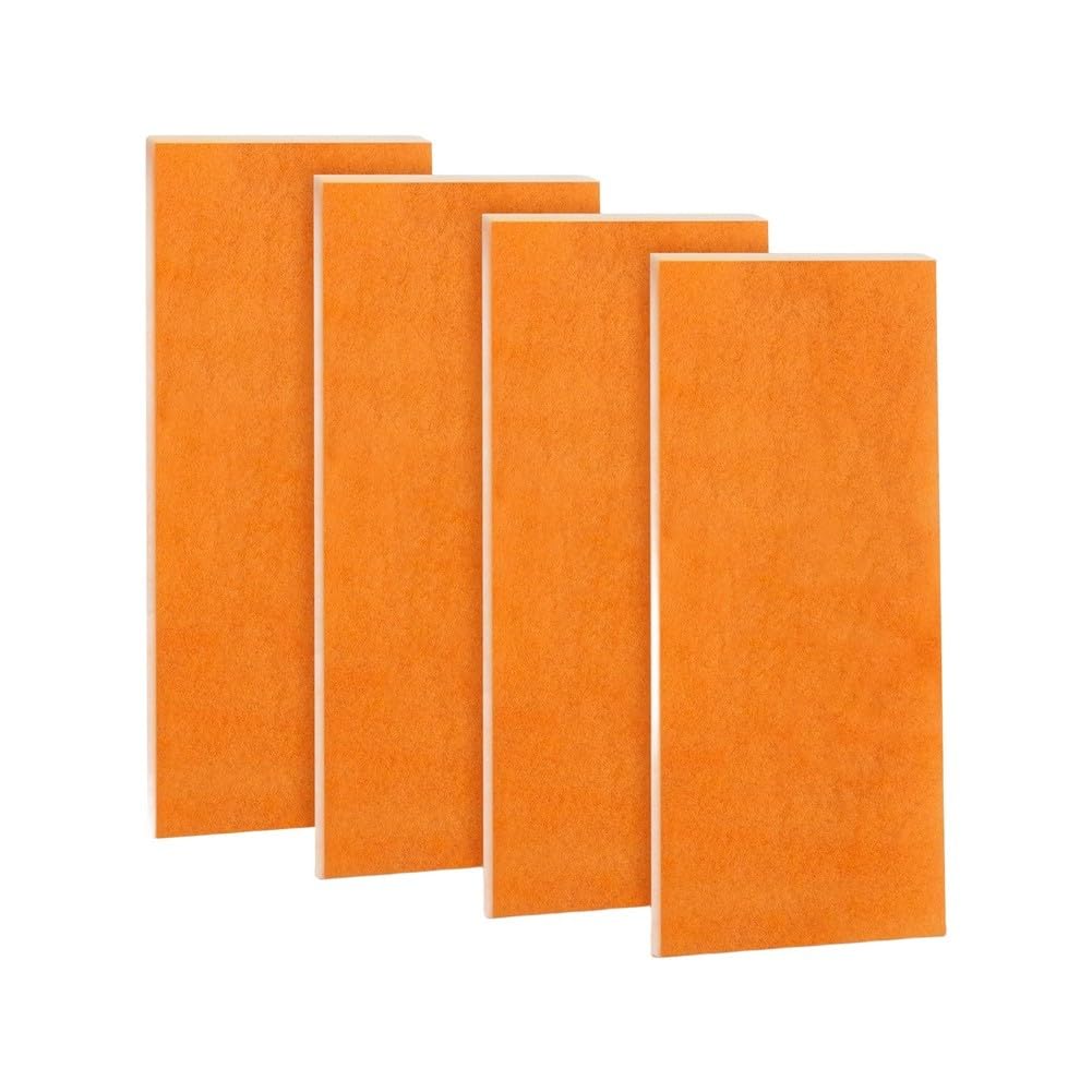 Confezione da 4 cartucce filtro dell'aria, ricambio per Renewaire ERV EV90P EV200 EV240 EV300, filtri di ventilazione in fibra di poliestere per casa, camper, arancione, 267 x 552 x 25 mm