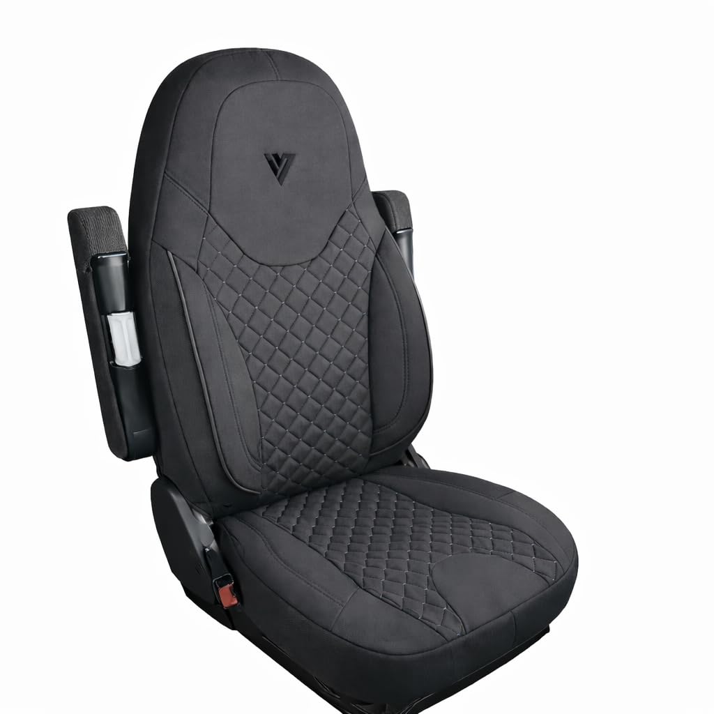 Seat Cover Compatible with Peterbilt 579 & 567 OEM Stock Seats – Custom-Fit Heavy-Duty Protection for Long-Haul Drivers, Durable Material, Easy