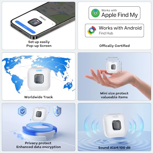 Image of Hoxe Air Tracker Tags-4 Pack for iOS & Android, Smart Tag for Key, Bag, Pet
