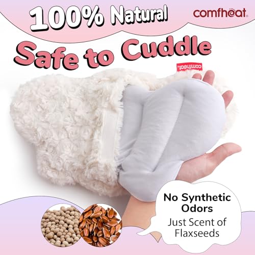 Image of Microwave Unscented Heating Pad for Pain Relief, Moist Heat Pack Hot Compress for Period Cramps, Shoulder, Muscles, Cute Cloud Plush Heating Pad, Gift for Girl Women, with Washable Cover