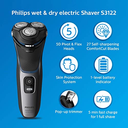 Image of PHILIPS S3122 /55 Wet and Dry Electric Shaver (FS0989S312255V001)