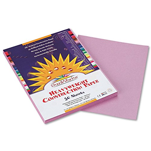 Image of Pacon SunWorks Construction Paper, 9-Inches by 12-Inches, 50-Count, Lilac (7103)
