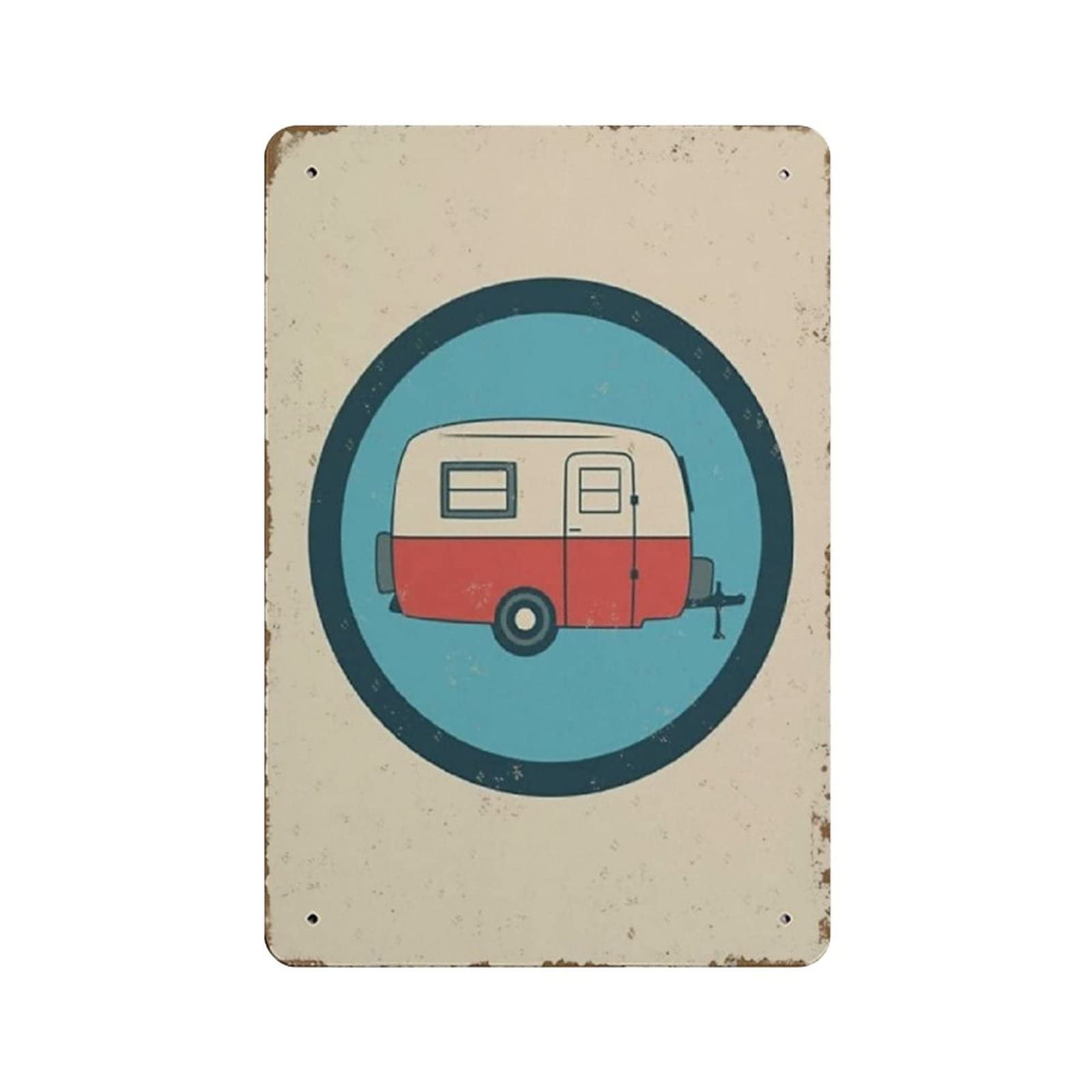 Metal Tin Sign Vintage Camper Novelty Vintage Tin Poster Metal Sign Wall Decoration Country Kitchen Home Garage Decor 12"x8"