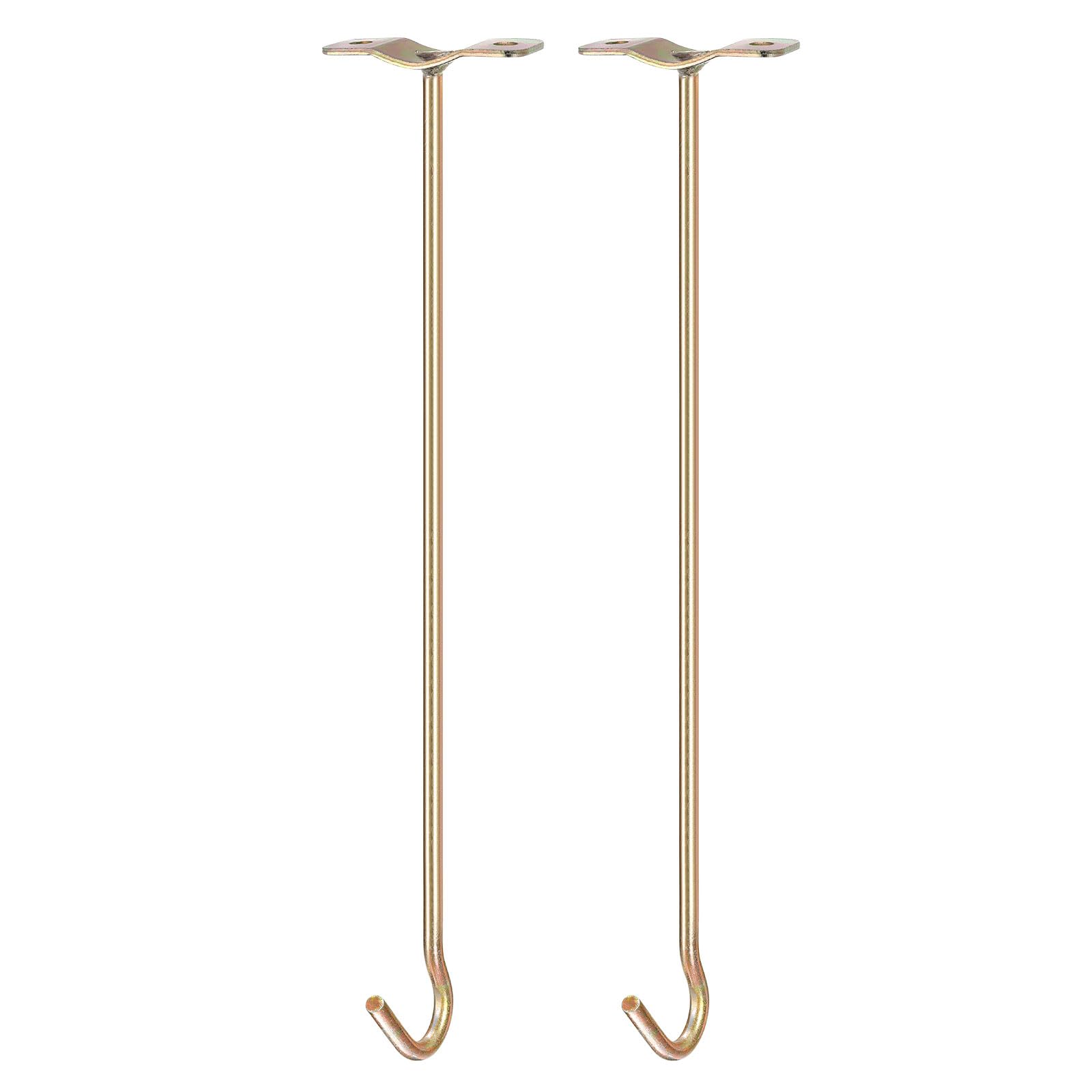 sourcing map Ganci da soffitto, 2 ganci lunghi da 50,8 cm con montaggio a vite, per appendere vasi per piante, ventilatori, luci, lanterne