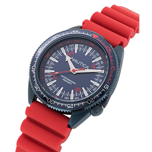 Image of Nautica Vintage Men Blue Round Dial Analog Watch - NAPNVF305