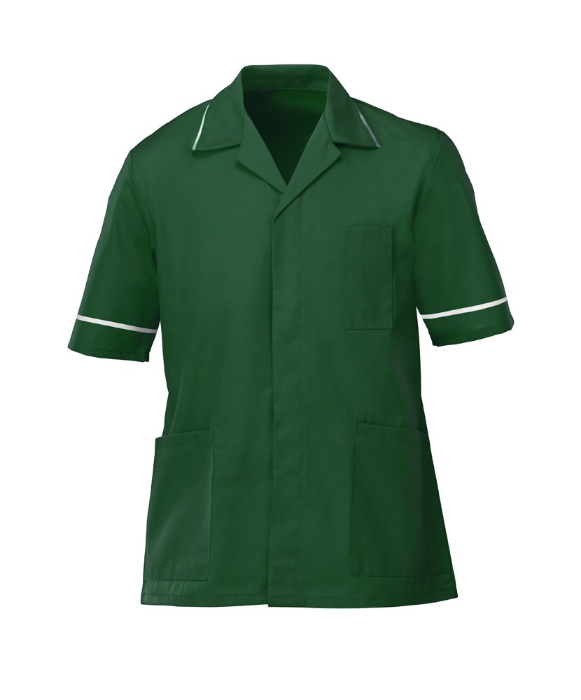 Alexandra| Men's | Classic Healthcare Tunic | Scrub Top | Nurses & Carers Uniform | Bottle Green | G103BO-96