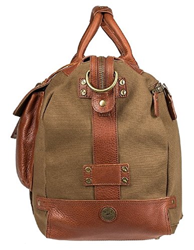 Will Leather Goods Men's Traveler Duffel Bag - Brown/Black