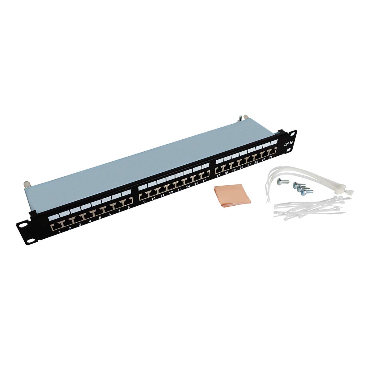 Aiten Data Patch pannello, pannello di patchwork, 1U 24 porte Cat 5e FTP armadio rack