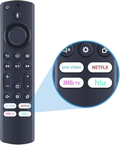 CT-RC1US-21 NS-RCFNA-21 - Control remoto de repuesto con micrófono compatible con Toshiba Smart TV Editions e Insignia Smart TV 32LF221U21