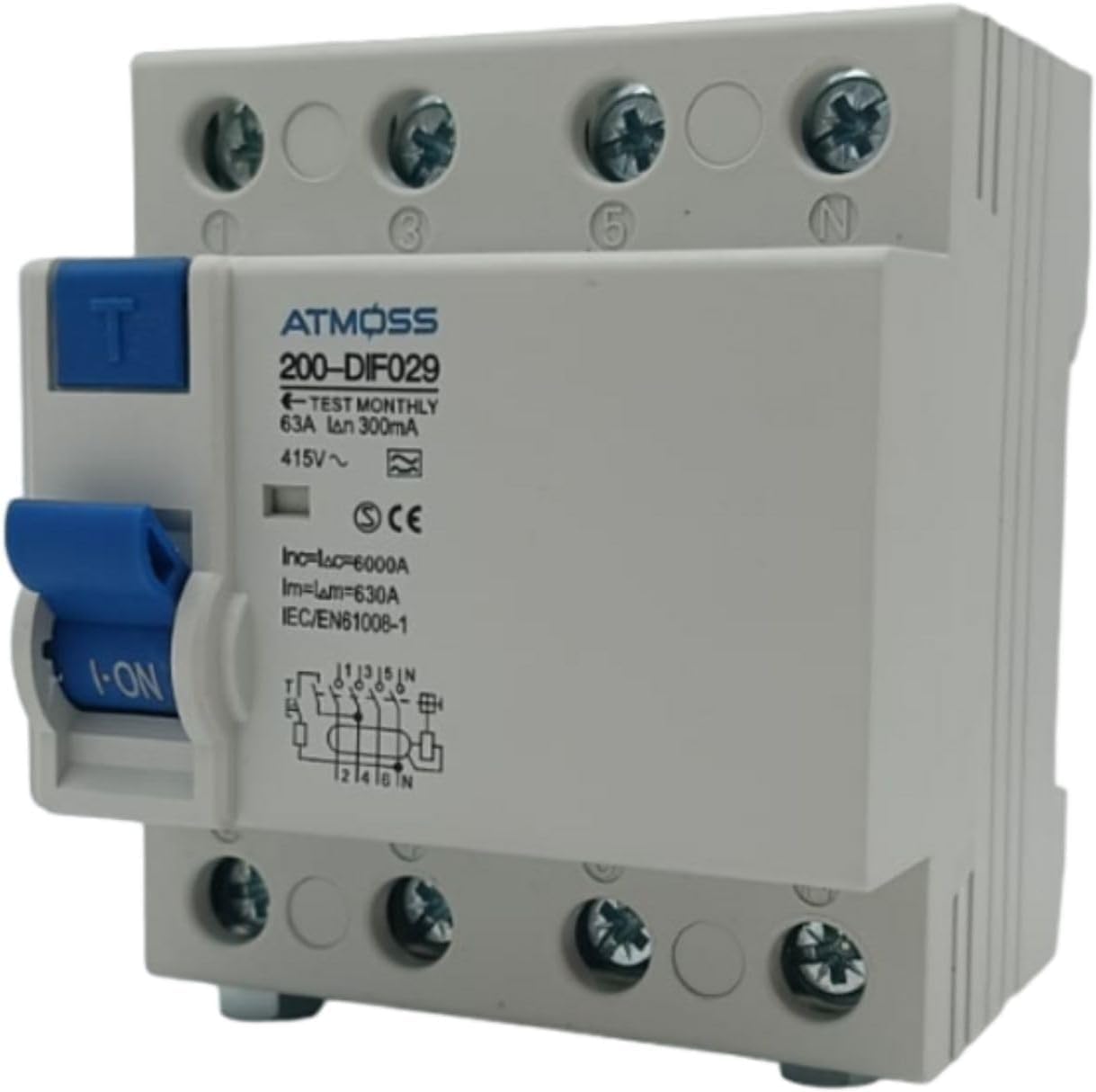 Interruttore Magnetotermico Differenziale Trifase - Tipo A 30mA, 4P C16 16A, Curva C, 400V - Foto 5