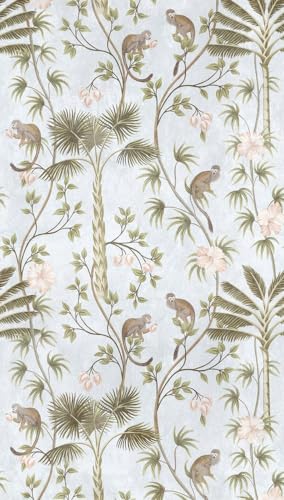 Livingwalls Jungle The Wall Non-Woven Wallpaper 1.59 m x 2.80 m Green Turquoise Grey Made in Germany 382311 382311
