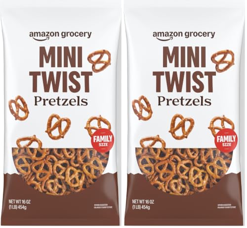 Amazon Grocery, Mini Twist Pretzels, 16 Oz (Previously Happy Belly, Packaging May Vary) (Pack of 2)