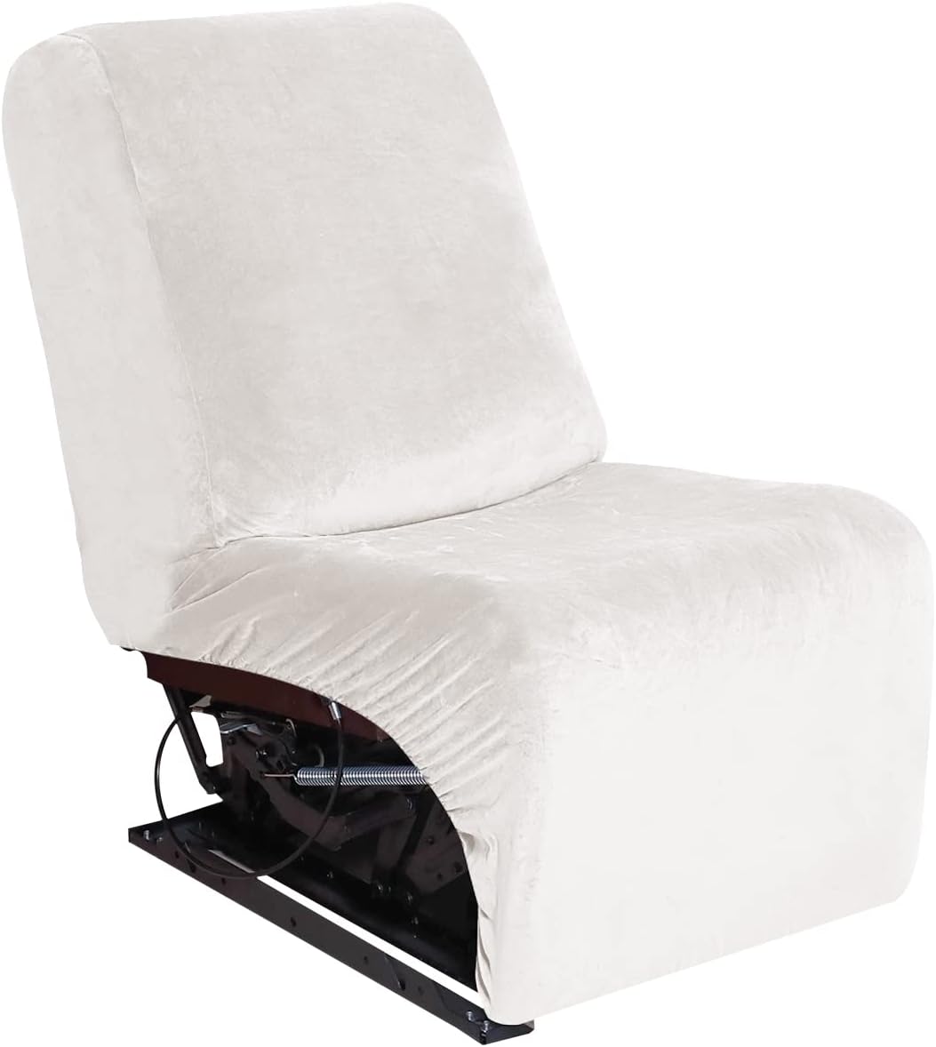TOPCHANCES 1-Piece Additional Seat Cover for Sectional Recliner Sofa Velvet Stretch Soft Additional Seat for Reclining L Shape Corner Sofa Couch Slipcover