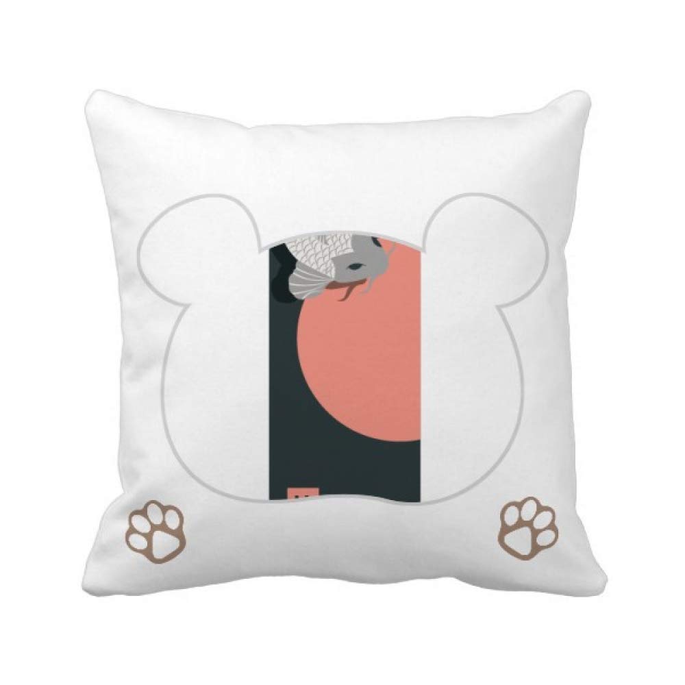 Housse de coussin poisson lever de soleil carrée pour décoration salon