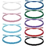 NEWITIN 9 Pieces Tibetan Bracelet for Protection Adjustable String Bracelets Rope Braided Bracelet Family Friend Couple Jewelry Friendship Gift for Women