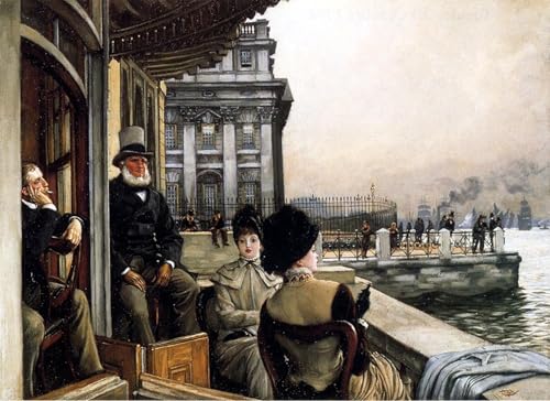 Affiche impression d'art Trafalgar Tavern de Jacques, grand tableau sur toile salon decoration