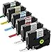 Unistar 6 Pack Standard Laminated Label Tape Compatible for Brother P touch TZe TZ TZe-131 TZe-231 TZe-431 TZe-531 TZe-631 TZe-731, 0.47 Inch (12mm) x 8m (26.2ft)