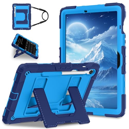 Coque antichoc Samsung Galaxy Tab S10 FE silicone robuste bleu marine