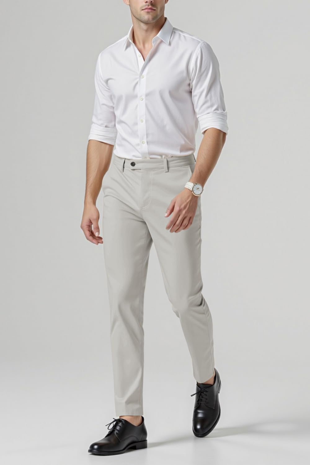GINGTTO Mens Dress Pants Slim Fit Stretch Formal Pants for Men - Image 3