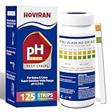 pH Test Strips for Saliva & Urine, 125 Urine Test Strips for Tracking Alkaline & Acid Levels in Body, Monitor Your pH Level from 4.5-9.0