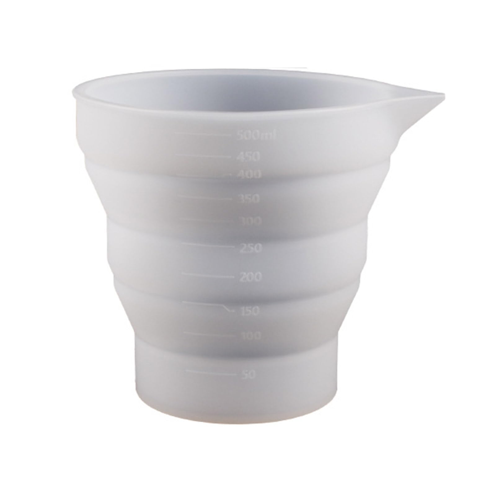 oringnat Foldable Silicone Measuring Cup Mold Folding Cup Epoxy Resin Casting Mould Jewelry Tool for Resin Art and