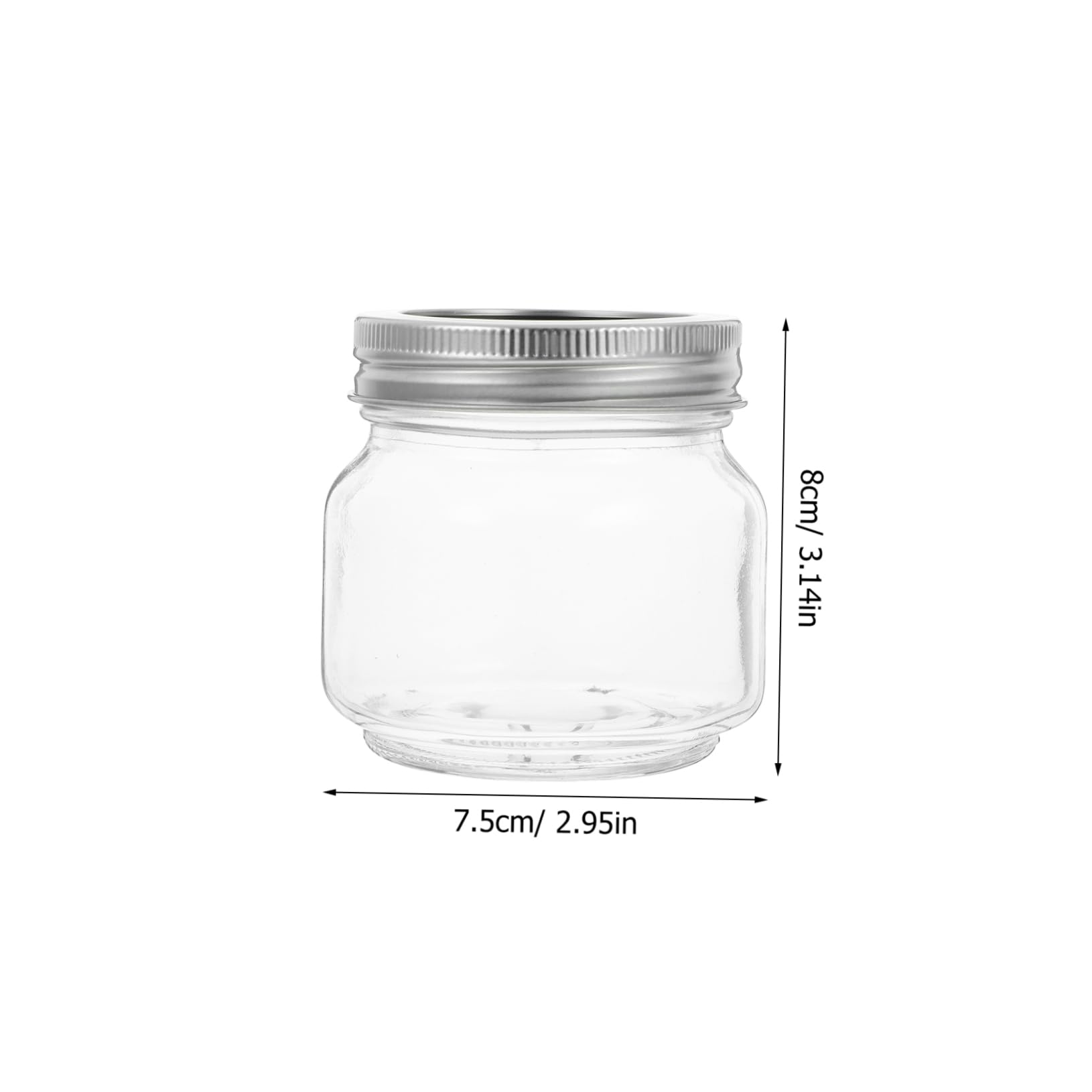 Luxshiny 6stücke Salat Glas Mit Deckel Luftdicht Transparent Klein Für Honig Marmelade Lebensmittel Vorrat Sicher Wiederverwendbar